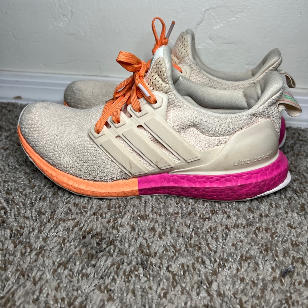 adidas FX7235 Ultraboost Dna Tan Pink Orange Womens 7.5 Running Sneakers Shoes